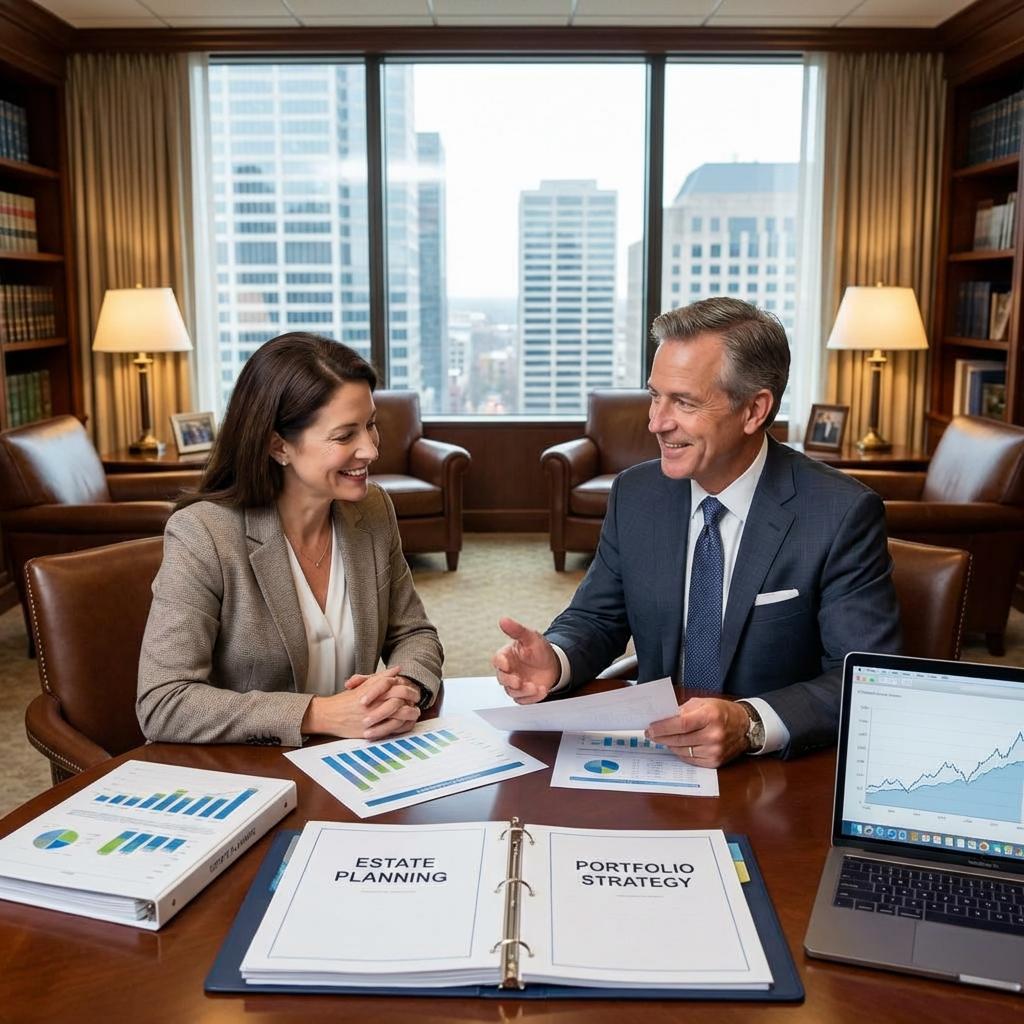 Financial advisor in professional consultation