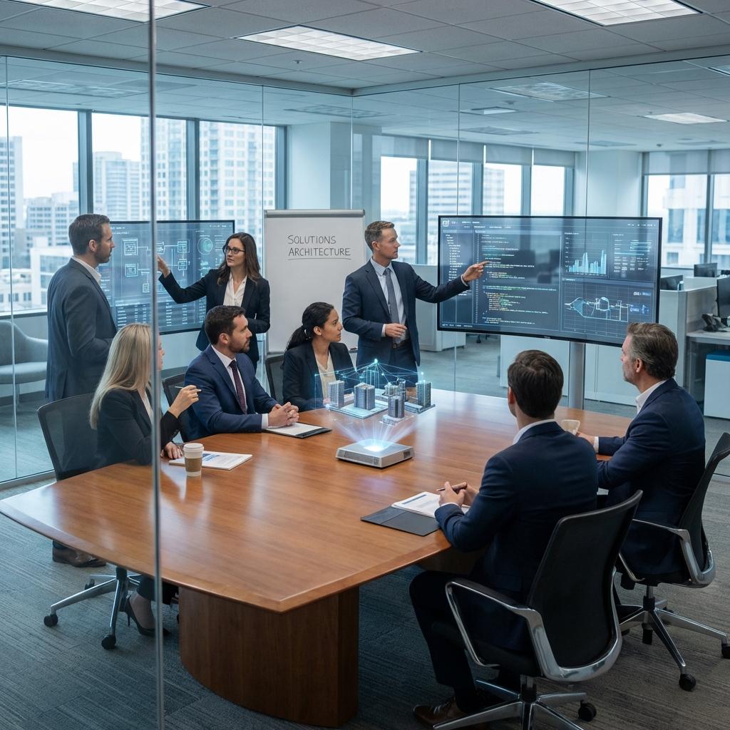 High-tech company meeting