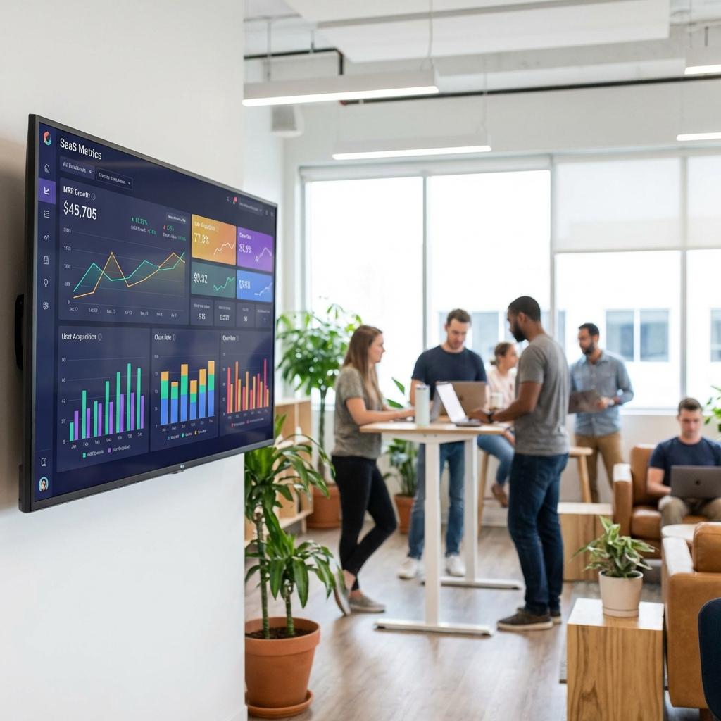 SaaS metrics dashboard