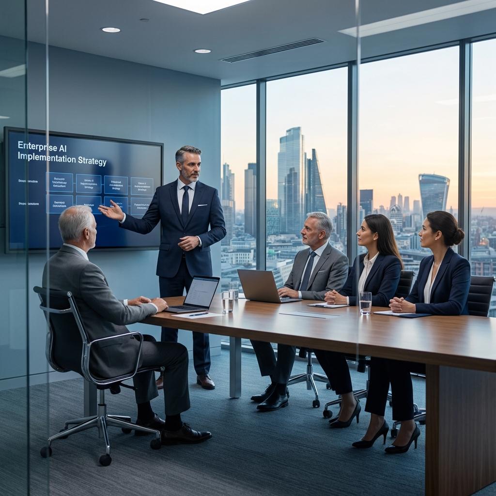 Tech consultant in enterprise meeting